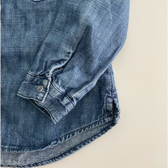 Baby Gap Blue Chambray Western Snap-Front Long Sleeves Shirt Size 4 - Picture 5 of 10